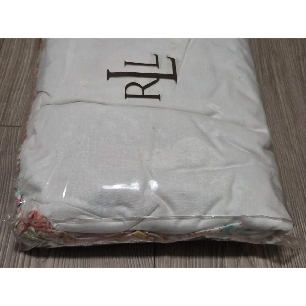 Ralph Lauren KING Bedskirt Jamaica Paisley Coral 100% Cotton New *Read*